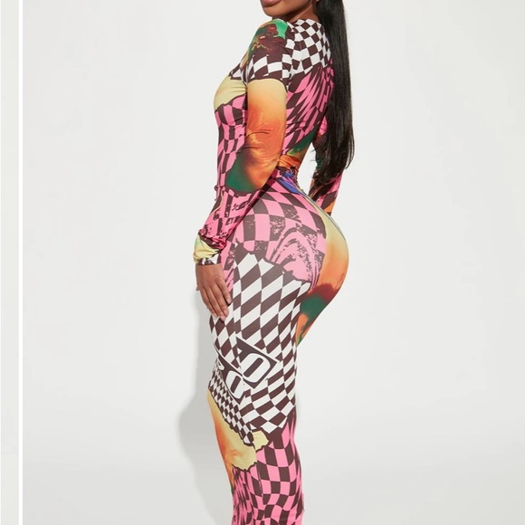 Colorful Geometric Print Maxi Dress - Picture 1 of 2